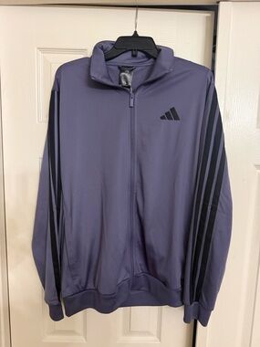adidas Men’s Track Jacket with Black Stripes Size M
